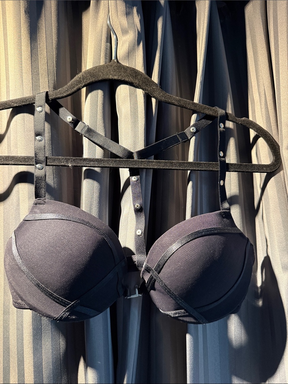 La SENZA Black Strappy Push-Up Bra